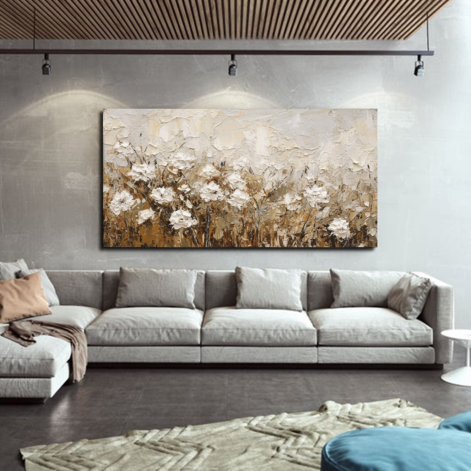 Handmade Oil PaintingCanvasWall Art DecorationAbstract Knife PaintingFlowers WhiteFor Home Decor Rolled Frameless Unstressed Painting 2025 - $116.99 –P3