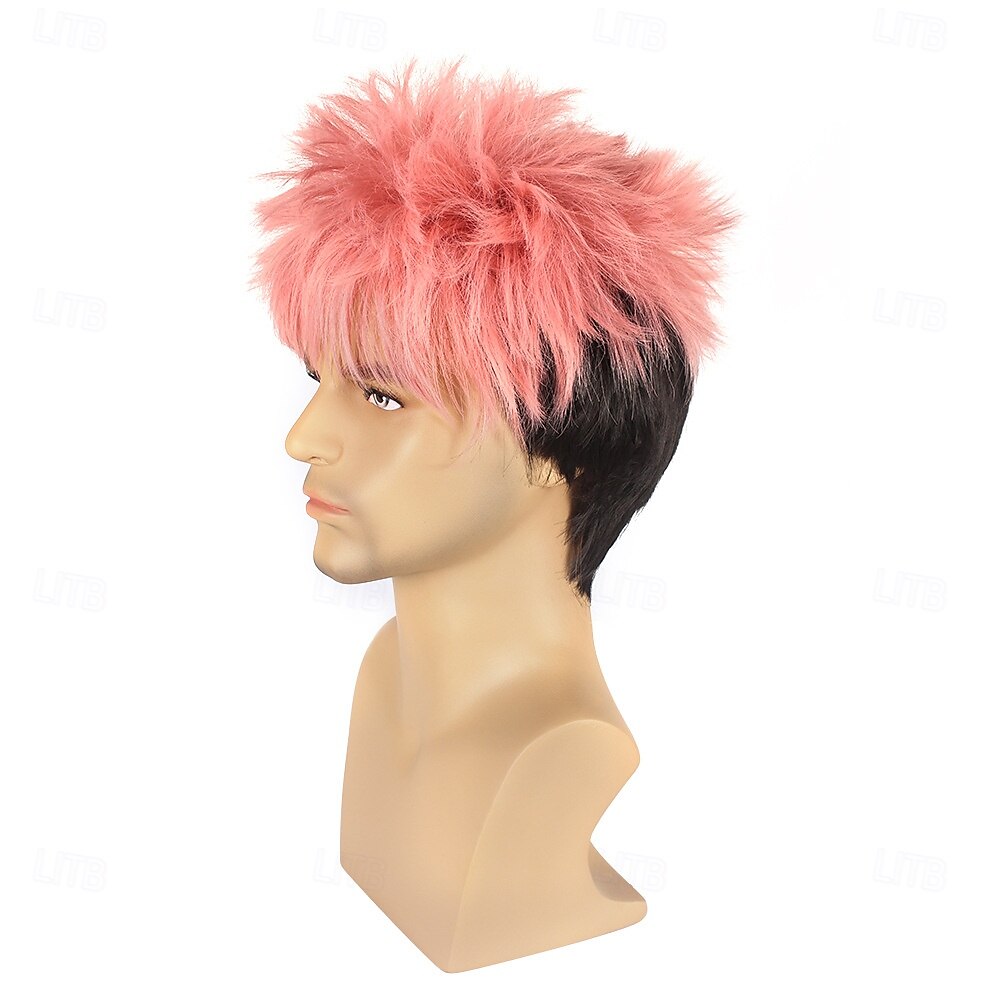 Gres Männer Rosa Schwarze Farbcos Perücke Itadori Yuji Ryomen Sukuna Cosplay Perücken Hochtemperaturfaser 2025 - $18.49 –P2