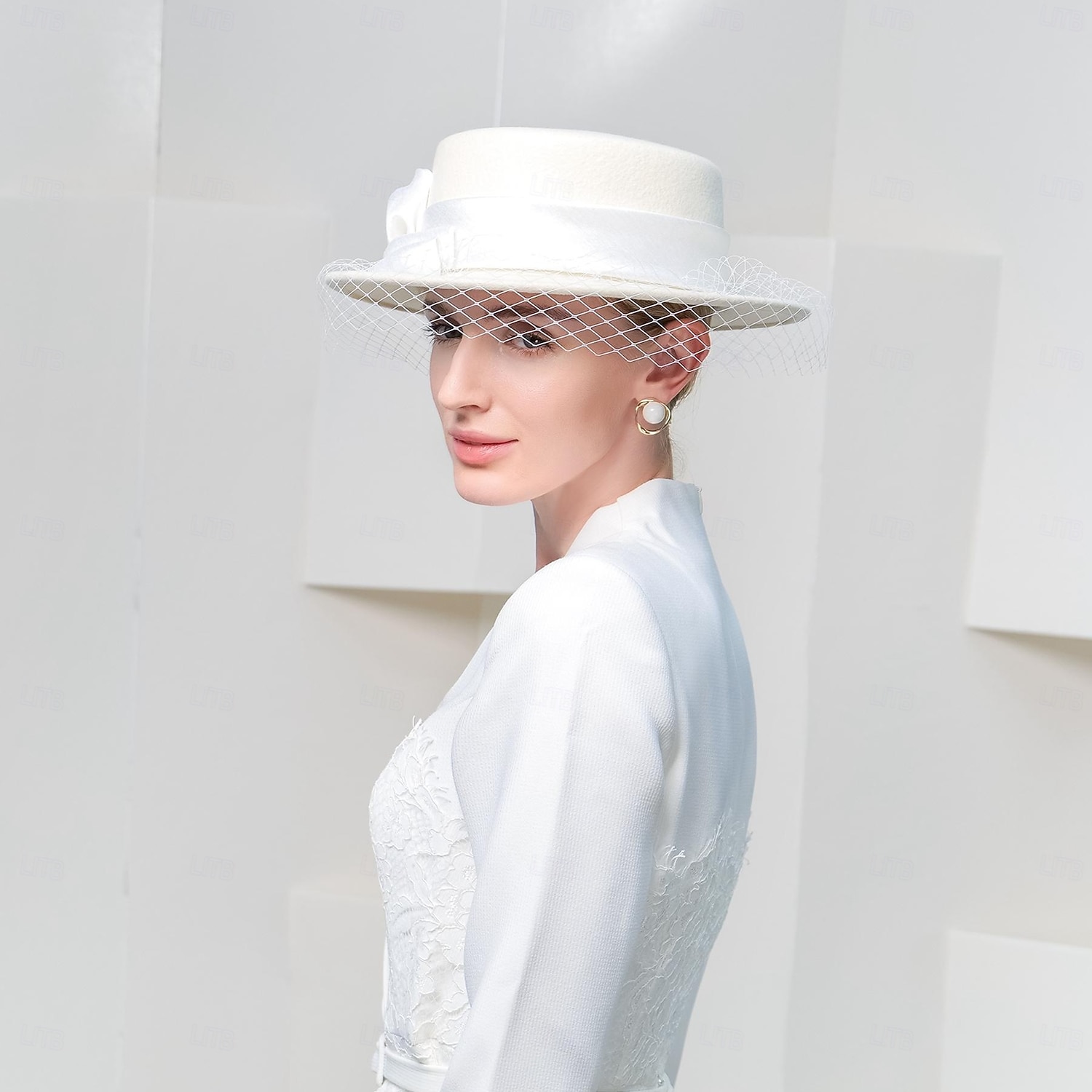 Hatter 100% Ull Bowlerhatter Solhatt Bryllup Aftenselskap Elegant Bryllup Med Kasket Tvinning Hodeplagg Hodeplagg 2025 - $50.99 –P3