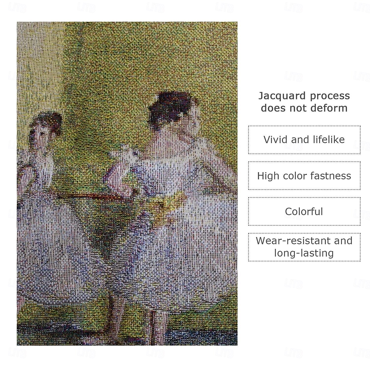 Jacquard Woven Tapestry Gobelin Aubusson Wall Art Hanging Aubusson Large Tapestry Reproduction Loom Cotton Weave Ballet Class Belgian Tapestry (without tassels and rod) 2025 - $91.99 –P5