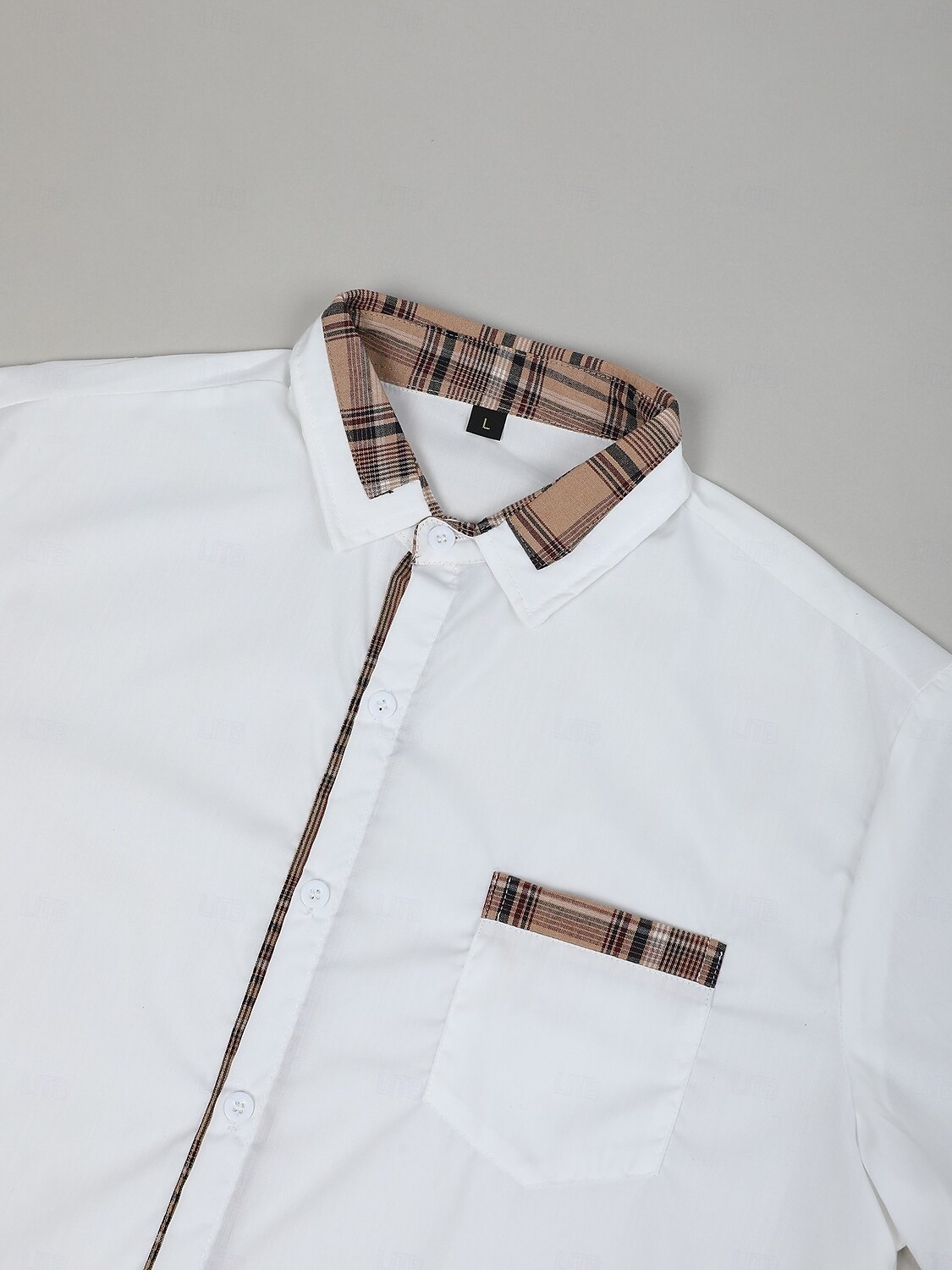 Men's Shirt Dress Shirt Button Up Shirt Casual Shirt Black White Pink Navy Blue Long Sleeve Plain Collar Daily Vacation Clothing Apparel Fashion Casual 2026 - $26.99 –P2