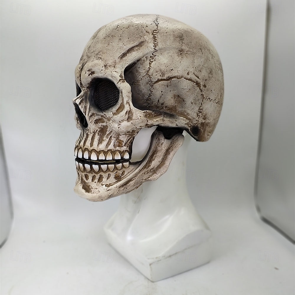 mască de craniu cu cap complet de Halloween, cască cu falcă mobilă, mască de halloween realistă înfricoșătoare pentru costume pentru adulți, jucărie cu mască de call of duty, decor schelet de Halloween 2025 - $25.99 –P2