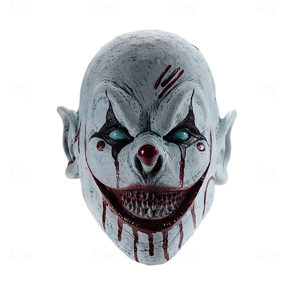 Killerclown Böser Clown Maske Haloween Figuren Erwachsene Herren Damen Grusel Gruseliges Kostüm Halloween Halloween Karneval Einfaches Karnevalskostüm 2025 - $29.99 –P10