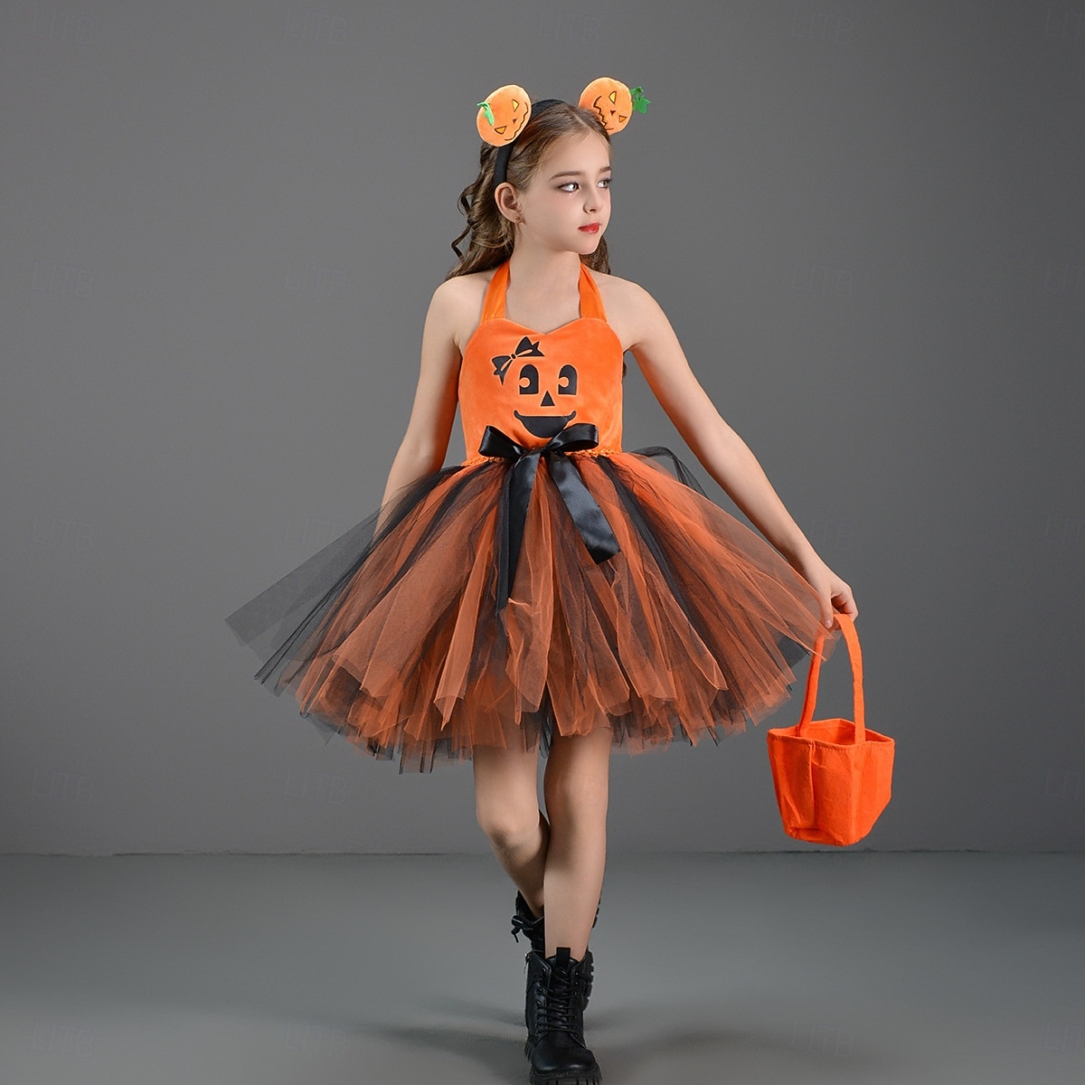 Zucca Halloween Costume Tutu Travestirsi Bambini Ragazze Giornata universale dell'infanzia Mascherata Feste Costumi di Halloween facili Vestirsi del 2025 a $28.99 –P6