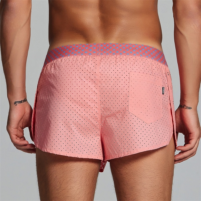 Herren 1 pc Unterwäsche Boxer Boxer-Shorts 100% Baumwolle Atmungsaktiv Weich Komfortabel Buchstabe Mittlere Hüfthöhe Schwarz Rosa 2025 - $16.49 –P6