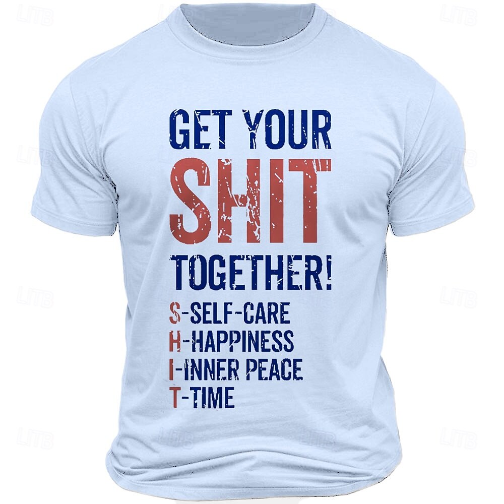 Miesten Kirjainkuvioitu Hauska T-paita 100% puuvilla Lyhythihainen Graafinen Paita Valkoinen Armeijan vihreä Vaalean sininen Mukava T-paita Katu Urheilu ja ulkoilu Muotisuunnittelijan vaatteet 2025 - $15.99 –P2