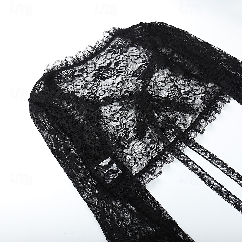 Retrò Vintage Gothic Lolita Mascherata Scialli Ragazza gotica Pizzo Costume Per donna Fantasia Stile Steampunk Mascherata Festa / Sera Adulti Scialle del 2026 a $28.99 –P9