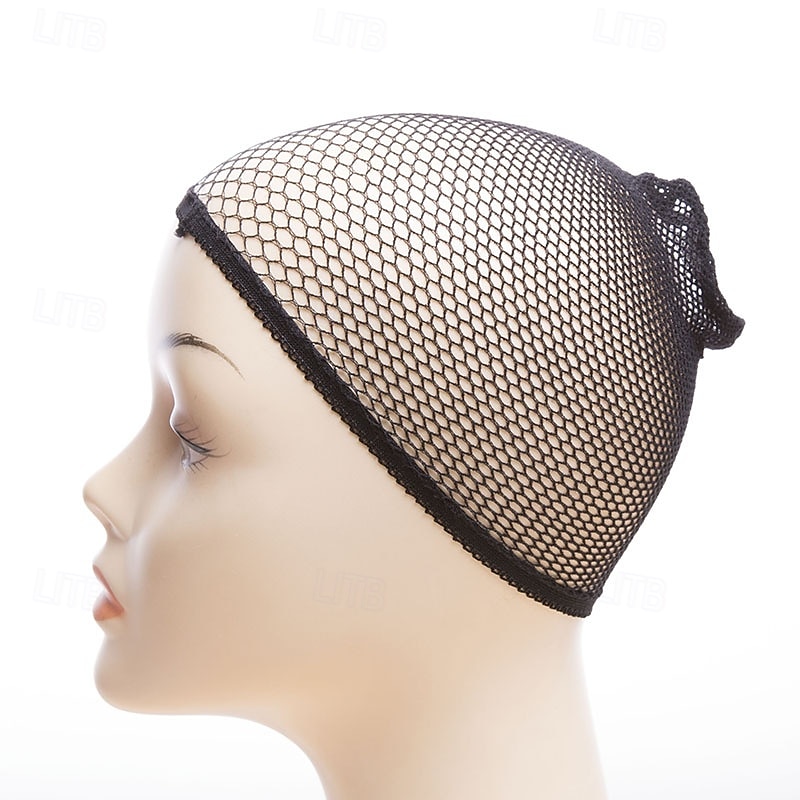 6 pezzi cuffia per parrucca, 6 pezzi cuffia per parrucca in rete nera, rete per capelli con estremità chiusa, cuffie per tessitura liner per donne, uomini, bambini, cuffie per parrucca per Halloween, del 2025 a $14.49 –P4