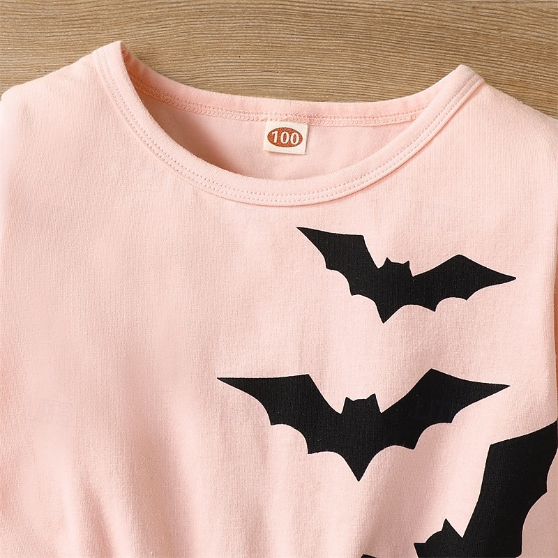 Girls' 3D Bat Dress Long Sleeve Spring Fall Vacation Daily Holiday Princess Beautiful Sweet Little Kids(4-7ys) 4-7 Years Casual Dress A Line Dress Tulle Dress Knee-length Regular Fit 2026 - $16.49 –P3