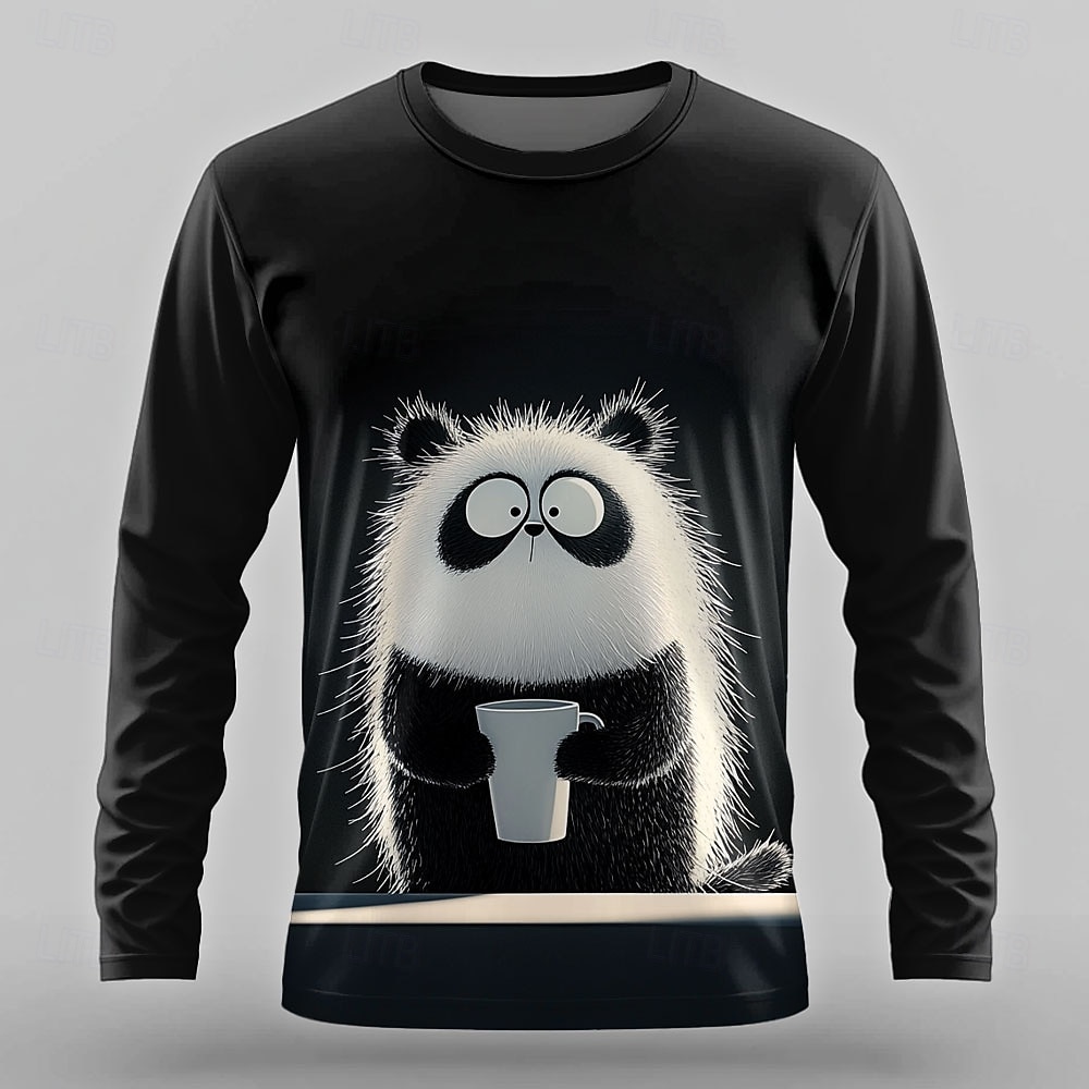 Halloween Men's Cat Funny T shirt Long Sleeve T shirt 3D Print Crew Neck Shirt Designer Retro Vintage Street Casual Daily Black 1 Black 3 Black 2 Summer Spring Fall Clothing Apparel S M L XL XXL XXXL 2025 - $19.99 –P3