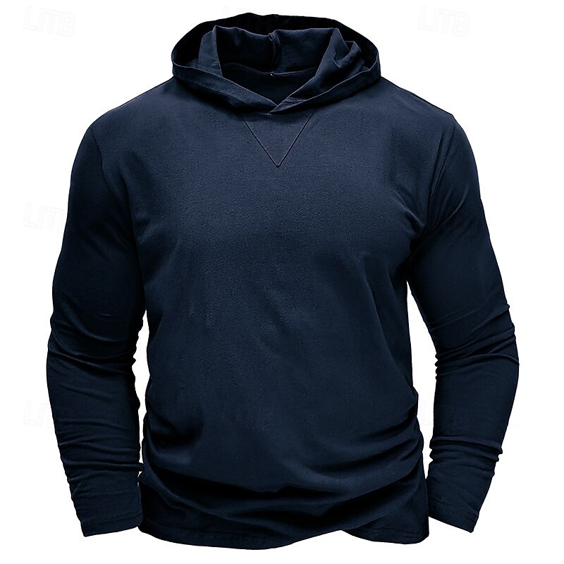 Hombre Sudadera Negro Blanco Verde Ejército Azul Real Caqui Con Capucha Plano Deporte Diario Festivos Algodón Ropa de calle Básico Casual Primavera & Otoño Ropa Sudaderas con capucha Sudaderas 2025 - $23.99 –P14
