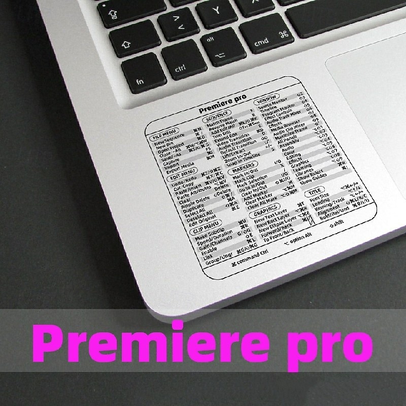 Shortcuts Sticker Keyboard Stickers for MAC Chromebook Word Photoshop Audition Illustrator Premiere Pro After Effects No-Residue Laminated Vinyl Shortcut Stickers 2025 - $12.99 –P8