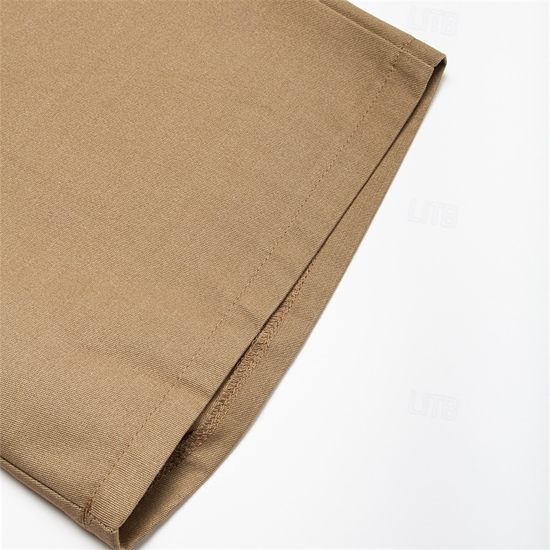 Men's Cargo Shorts Shorts Casual Shorts Hiking Shorts Pocket Drawstring Elastic Waist Solid Color Knee Length Sports Outdoor Running Streetwear Stylish ArmyGreen Black 2025 - $20.99 –P7