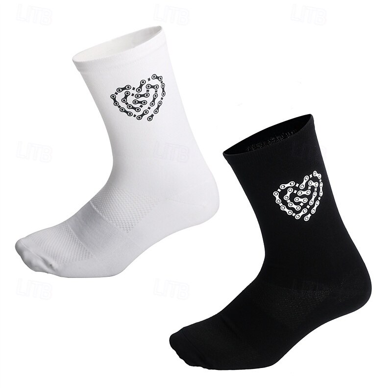 unisex strumpor kompressionsstrumpor cykelstrumpor sportstrumpor atletiska strumpor camping / vandring utomhus träning cykling / cykel cykel / cykling varm halkfri stretchig 1 par 2025 - $7.49 –P6