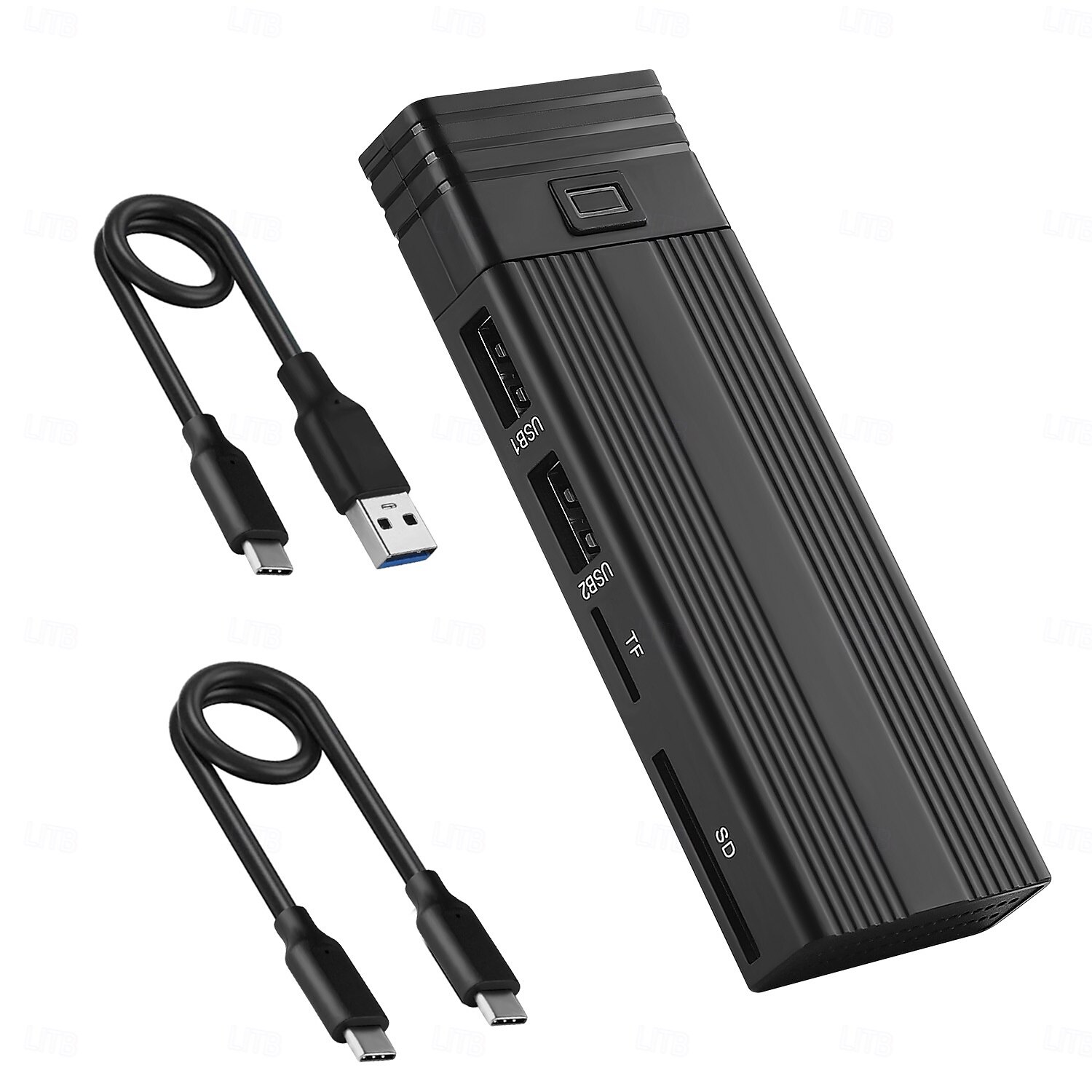 Адаптер корпуса m.2 nvme ssd с двухпротокольным картридером usb 3.1/3.2 &концентратор usb type c конвертер чехол 2025 - $31.99 –P4
