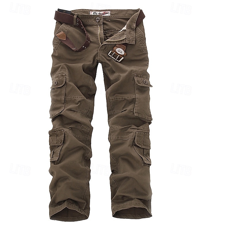 Herr Militärbyxor Taktiska byxor Långbyxor Knappar Flera fickor Slät Bärbar Utomhus Dagligen Camping och vandring Mode Klassisk Svart Armégrön 2025 - $38.99 –P3