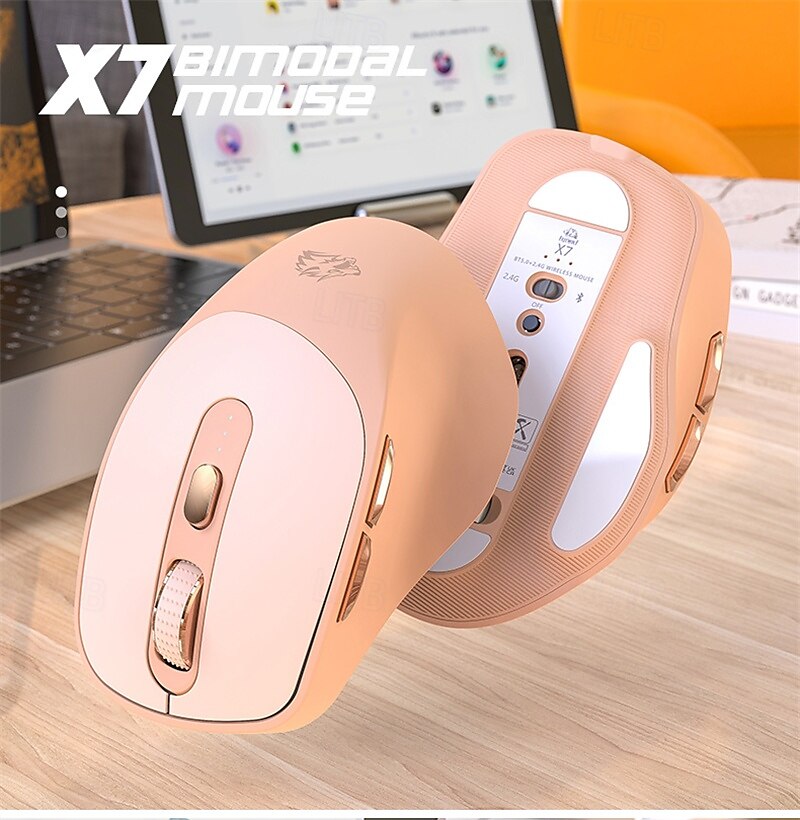x7 oplaadbare draadloze Bluetooth-muismuizen met batterij-indicator 5 verstelbare dpi voor Windows Android Mac 2025 - $26.99 -P11