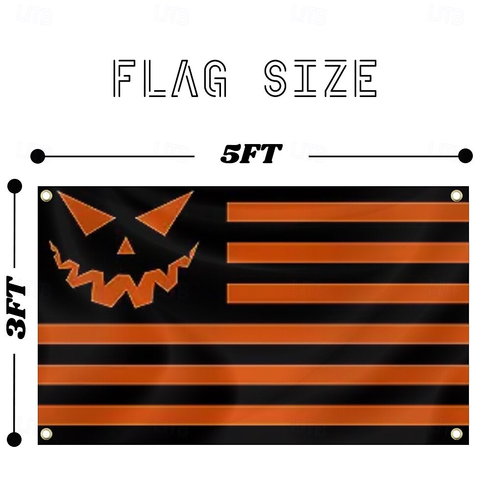 dekoracje na halloween flagi dynia cukierek albo psikus flagi na zewnątrz trwała flaga zewnętrzny maszt flagowy baner dekoracja patio pochy 2025 - $15.49 –P5