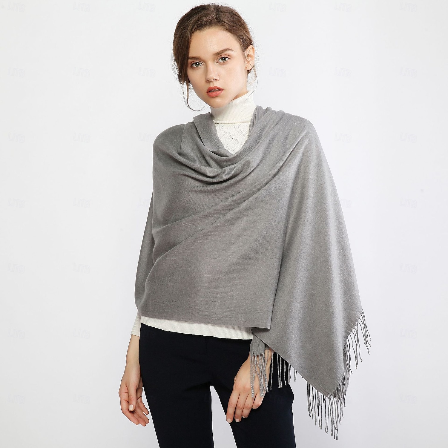kvinners skjerf pashmina sjal og omslag til kveldskjole brudepike bryllup brude vinter varme lange store skjerf 2025 - $24.99 –P10