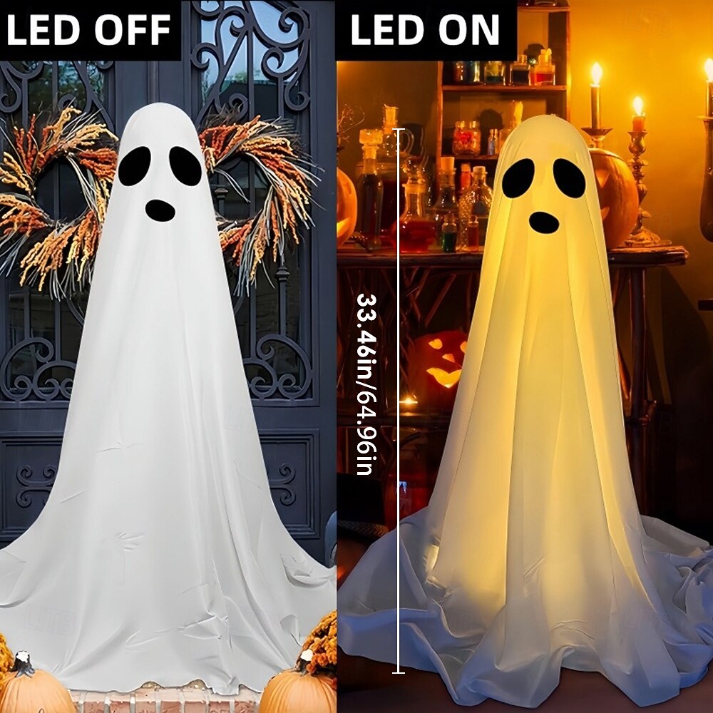 Halloween Decorations Lighted Ghosts Outdoor Decoration Lights Yard Halloween Standing Ghost Lights Battery Operated Porch for Patio Spooky Atmosphere Decorations 1pc 2026 - $30.99 –P1