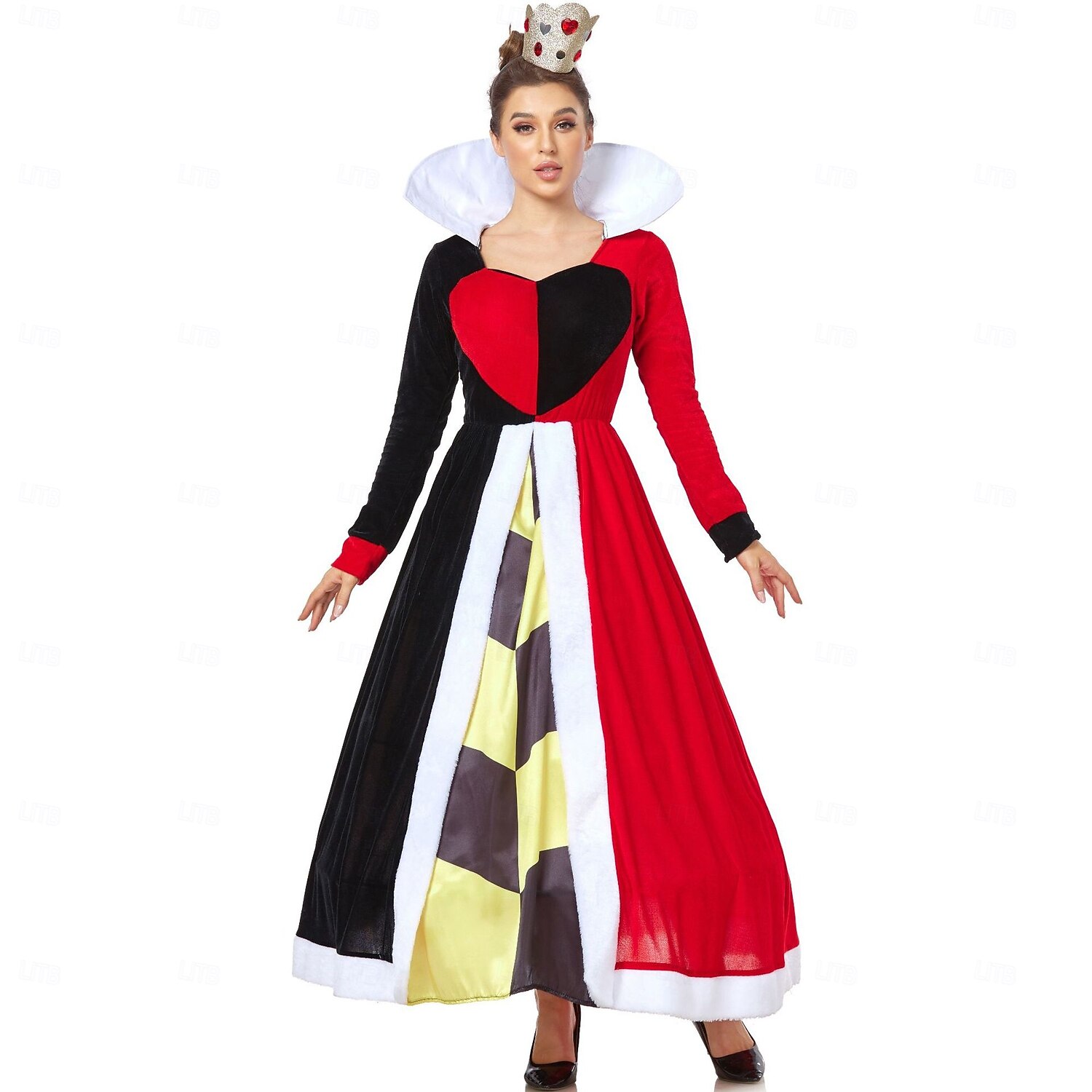 Alice in Wonderland Satu herttakuningatar Punainen kuningatar Myrkky Mekot Cosplay Elokuva-cosplay for Naisten Aikuiset Karnevaali Naamiaiset Suoritus Juhla 2025 - $80.99 –P5