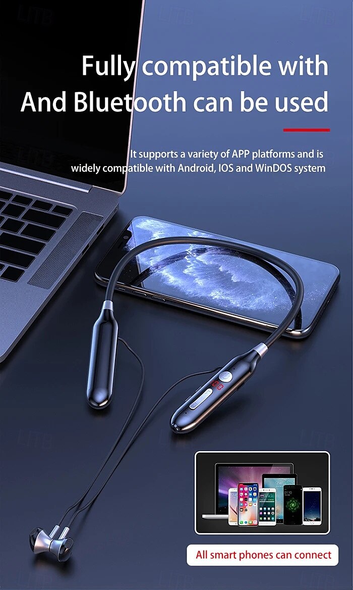 100 Hour Music Wireless Bluetooth Earphone 9D Strong Bass in Ear Sport Headset Neckband With Output MIC 2025 - $21.99 –P16