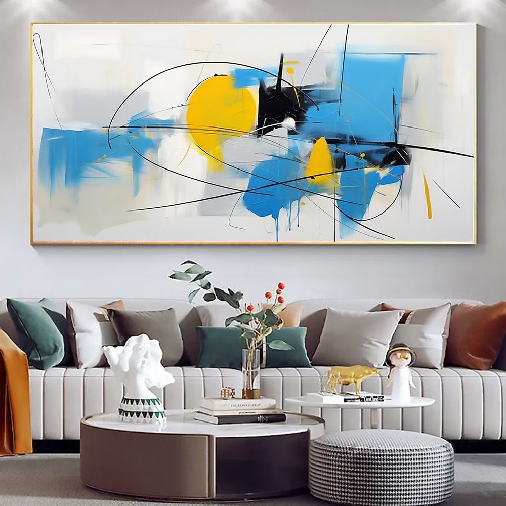 Peinture à l'huile faite à la main, toile murale, décoration moderne abstraite pour salon, décoration de maison, roulée, sans cadre, peinture non étirée de 2026 ? $69.99 –P5