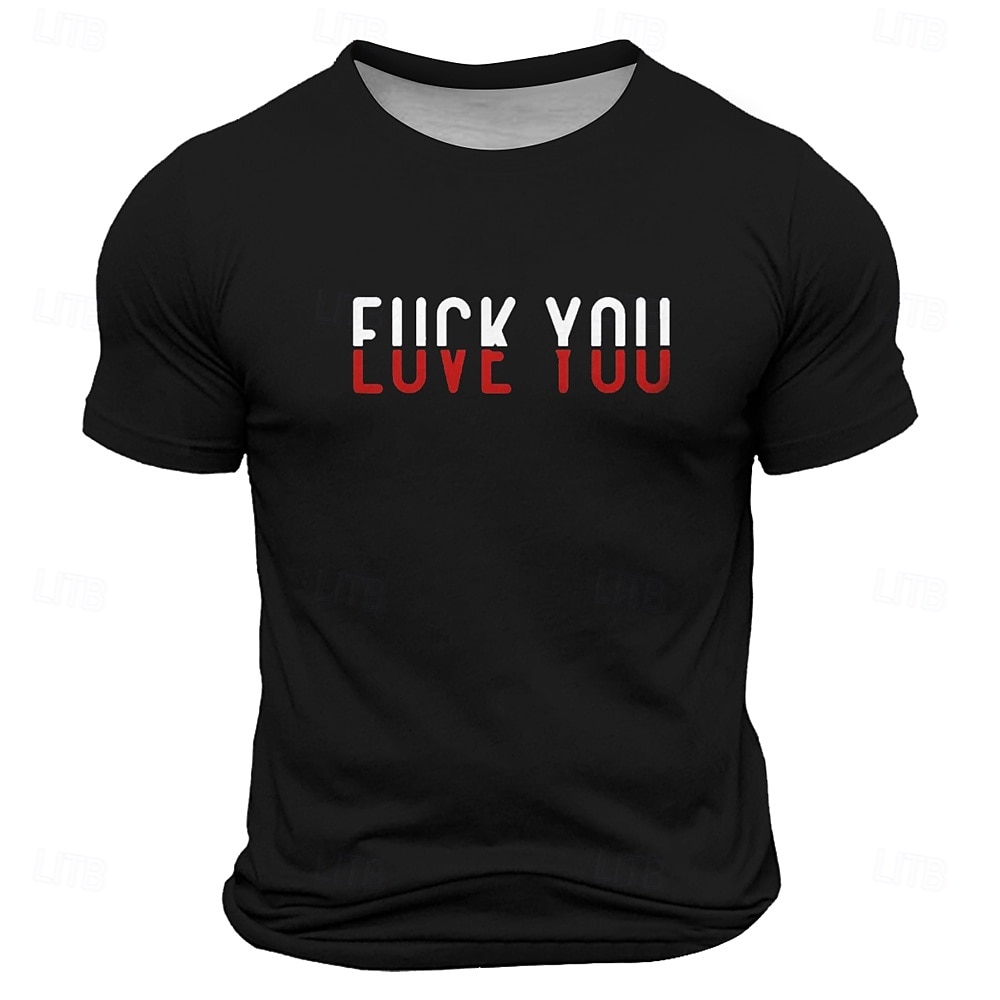 Maglietta Rude Offensiva Divertente Slang da Uomo Maglietta a Maniche Corte Maglietta 3D Stampa Collo Rotondo Quotidiana Athleisure Strada Sport All'aperto Blu Chiaro Nero Blu Estate Primavera del 2026 a $17.49 –P1