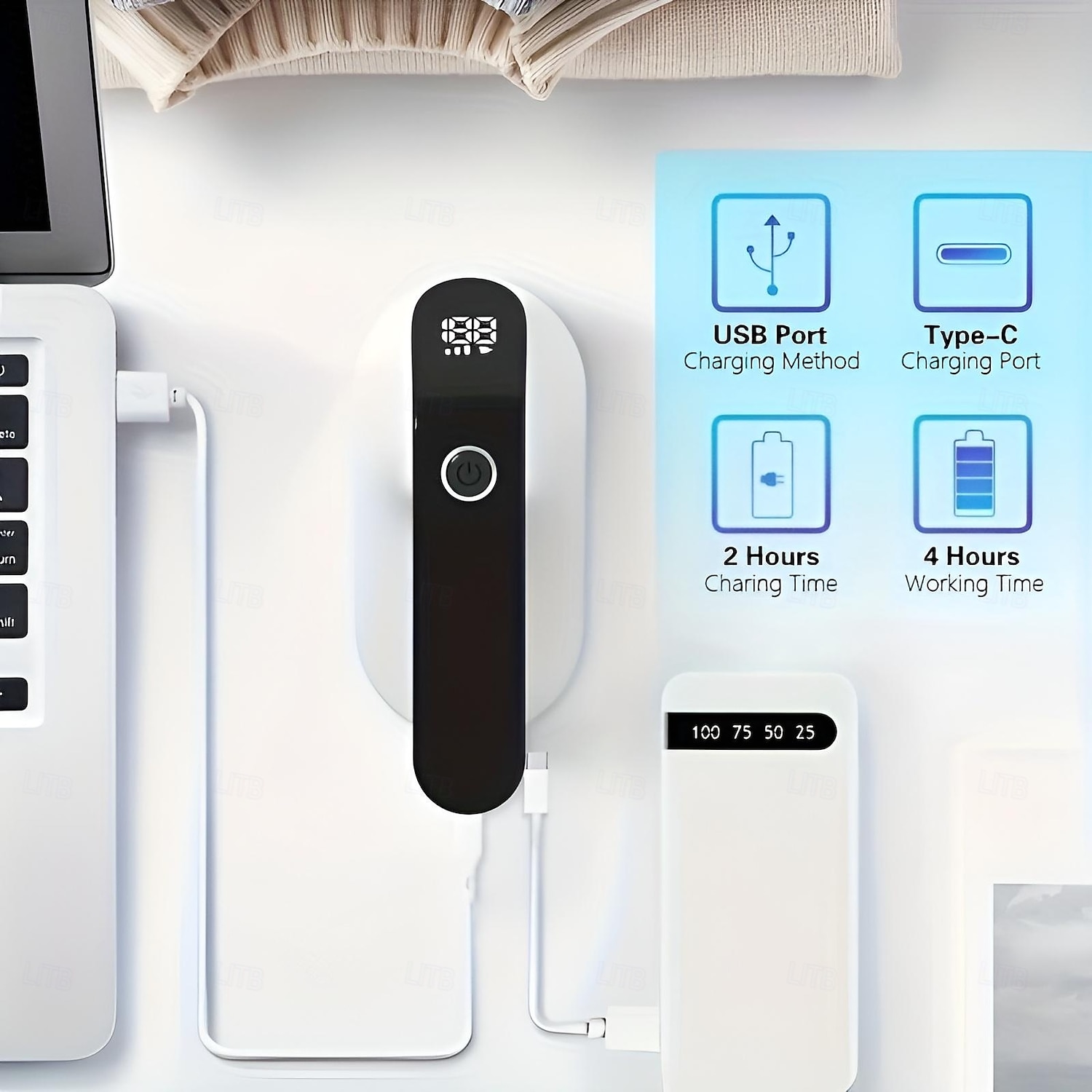 Electric Lint Remover Rechargeable Fabric Shaver Sweater Shaver for Clothes Battery Led Digital Display with 3-Speeds 2025 - $39.99 –P3