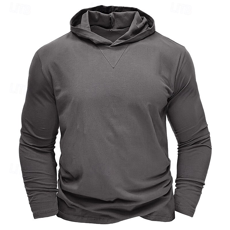 Hombre Sudadera Negro Blanco Verde Ejército Azul Real Caqui Con Capucha Plano Deporte Diario Festivos Algodón Ropa de calle Básico Casual Primavera & Otoño Ropa Sudaderas con capucha Sudaderas 2025 - $23.99 –P5
