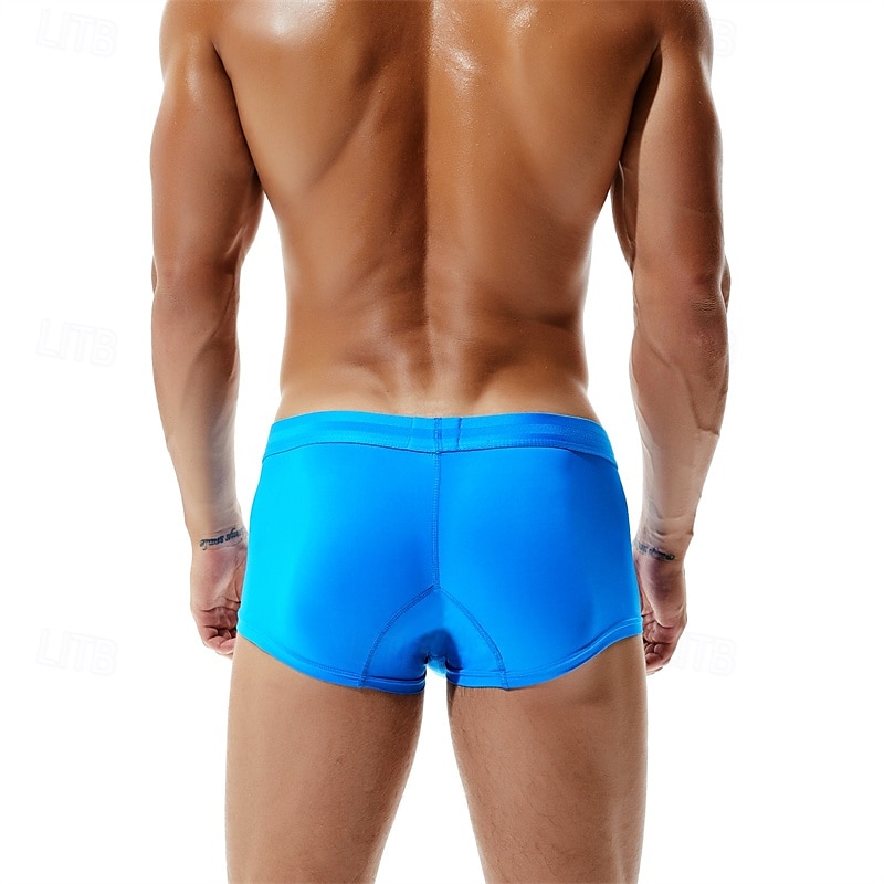 Herren 1 pc Unterwäsche Boxer Boxer-Shorts Polyester Atmungsaktiv Weich Komfortabel Glatt Mittlere Hüfthöhe Schwarz Hellgrün 2025 - €10.99 –P14