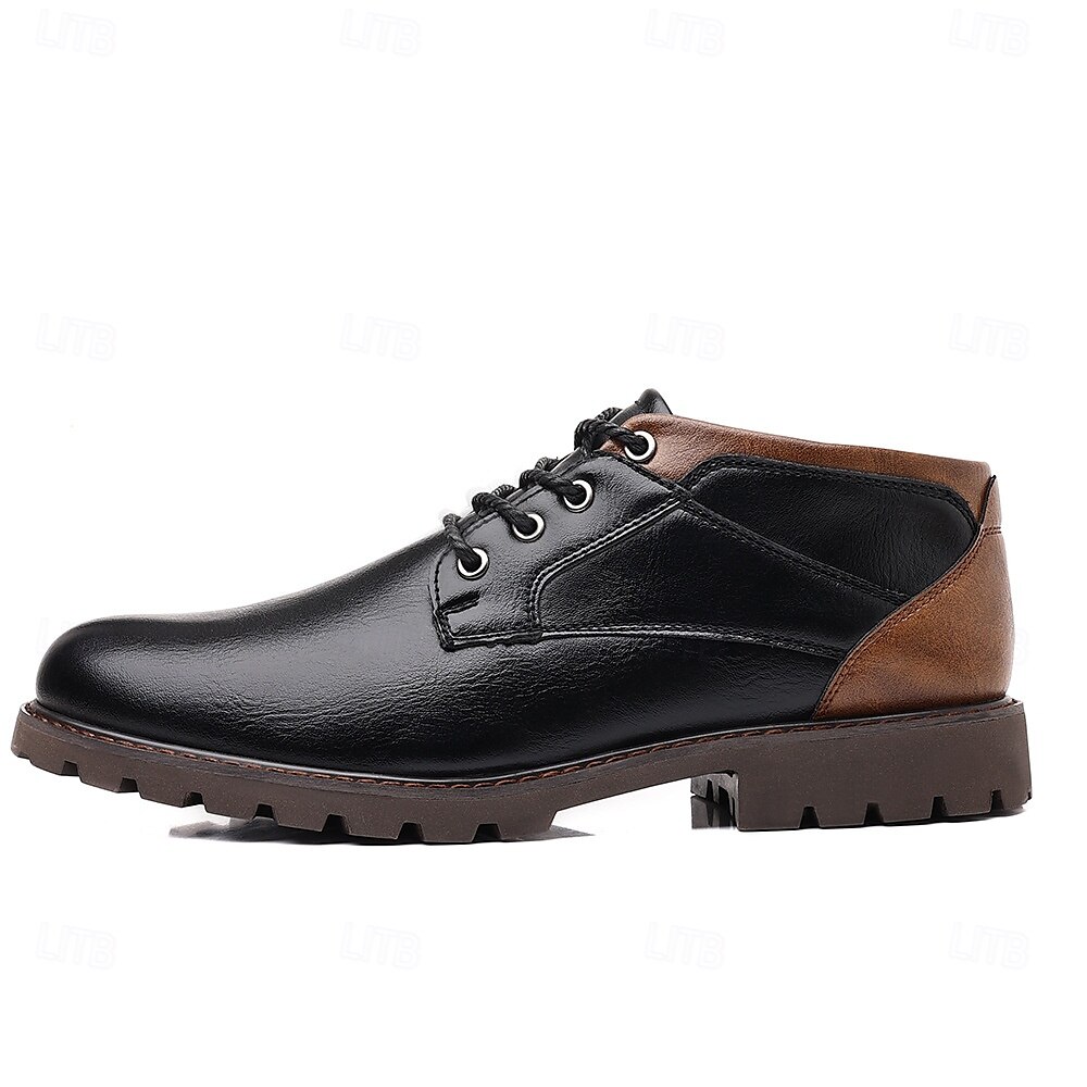 bottines en cuir marron pour hommes avec semelle robuste et coutures artisanales - parfaites pour les aventures en plein air et les tenues décontractées de 2025 ? $42.99 –P2
