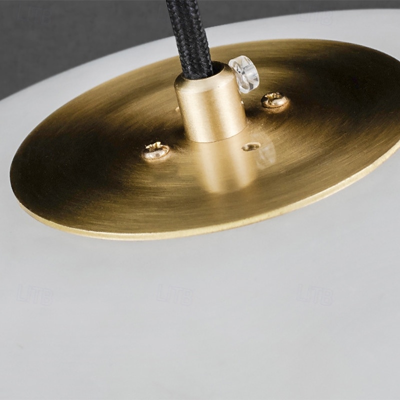 2025年 LED ペンダントライト 3色光源 20cm UFO 高光透過率ランプシェード 大理石石 シングルデザイン ミニマリストペンダントライト カフェ 寝室 110-240V  コレクション – $299.99 –P3