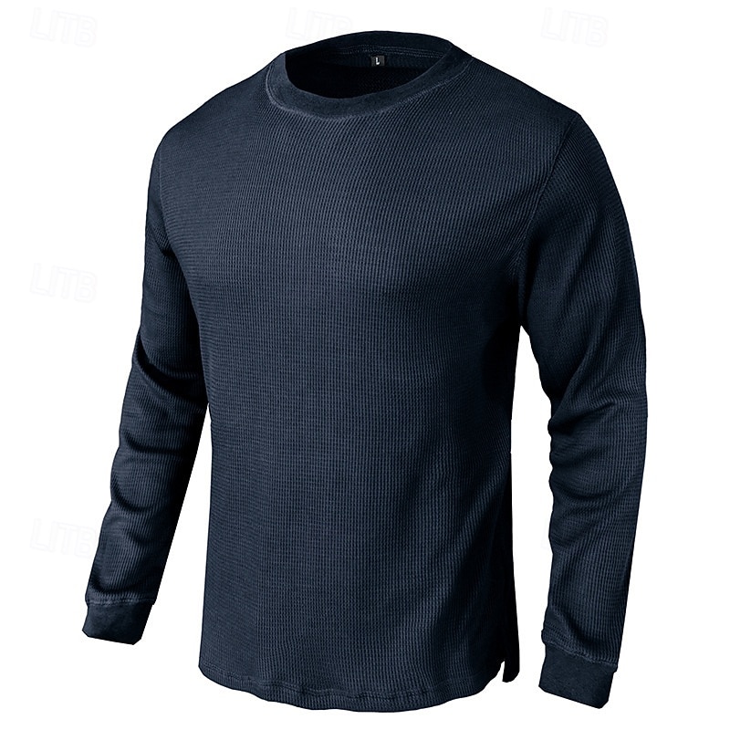 Per uomo Camicia a nido d'ape Camicia a Maniche Lunghe Manica Lunga Girocollo Autunno & Inverno Semplice Quadri Abbigliamento Sportivo Casual Sport Ricreativo Uscire Palestra Nero Bianco Borgogna del 2026 a $20.99 –P2