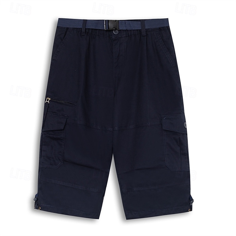 Męskie Spodnie cargo Spodnie robocze Przyciąć Multi Pocket Równina Moro Komfort Oddychający Długość do łydki Codzienny Streetwear Sport Moda Kurkuma Czarny Średnio elastyczny 2025 - $25.99 –P1