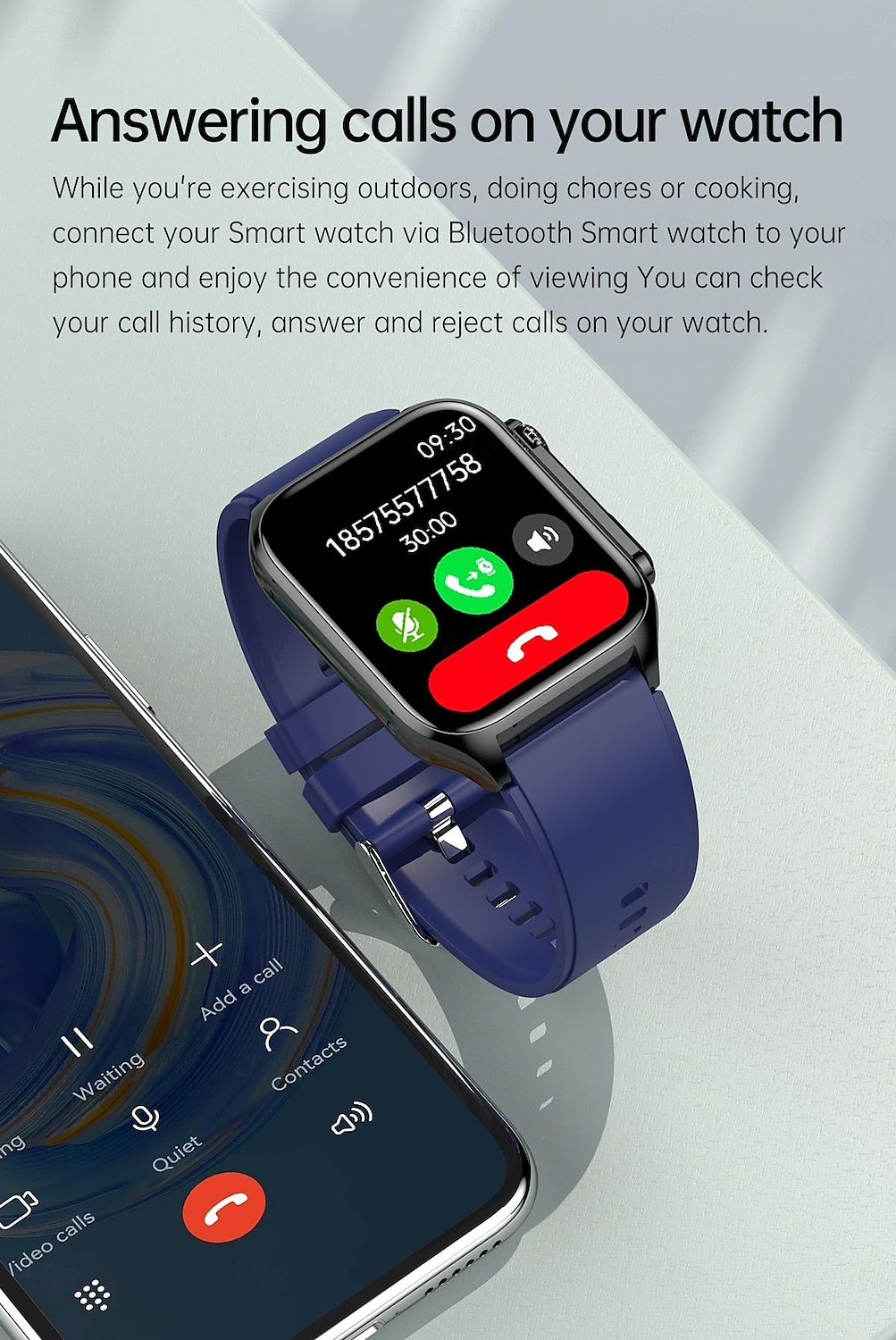 TK12 Smart Watch 1.96 inch Smartwatch Fitness Running Watch Bluetooth ECG+PPG Pedometer Call Reminder Compatible with Smartphone Women Men Long Standby Hands-Free Calls Waterproof IP 67 46mm Watch 2025 - $69.99 –P5