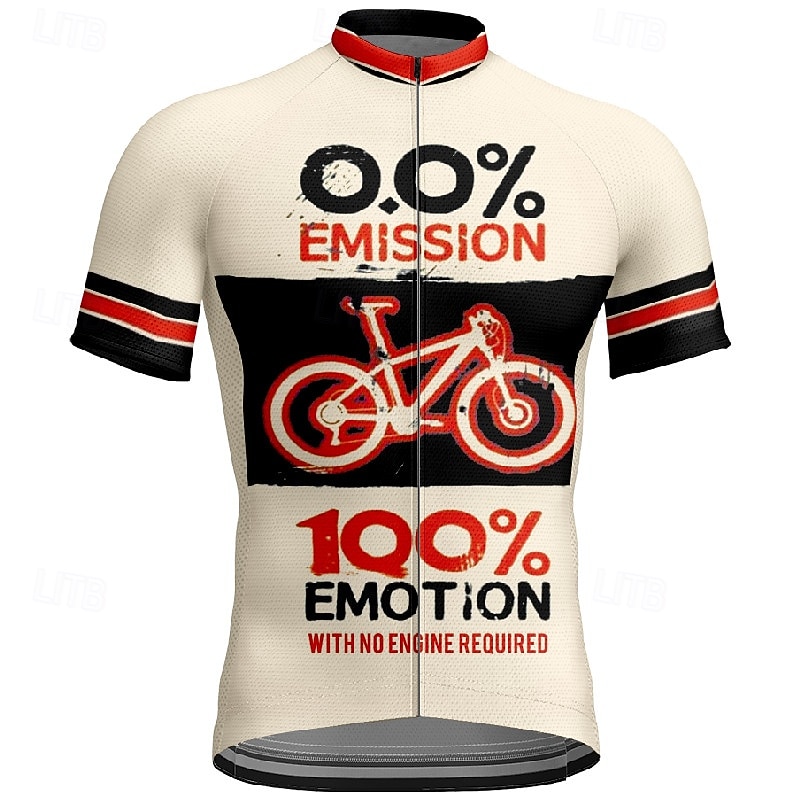 Men's Cycling Jersey Letter & Number Short Sleeve Bike Tee Tshirt Jersey with 3 Rear Pockets Mountain Bike MTB Quick Dry Anatomic Design Wicking Breathable Sports Khaki Clothing Apparel 2026 - $30.99 –P1