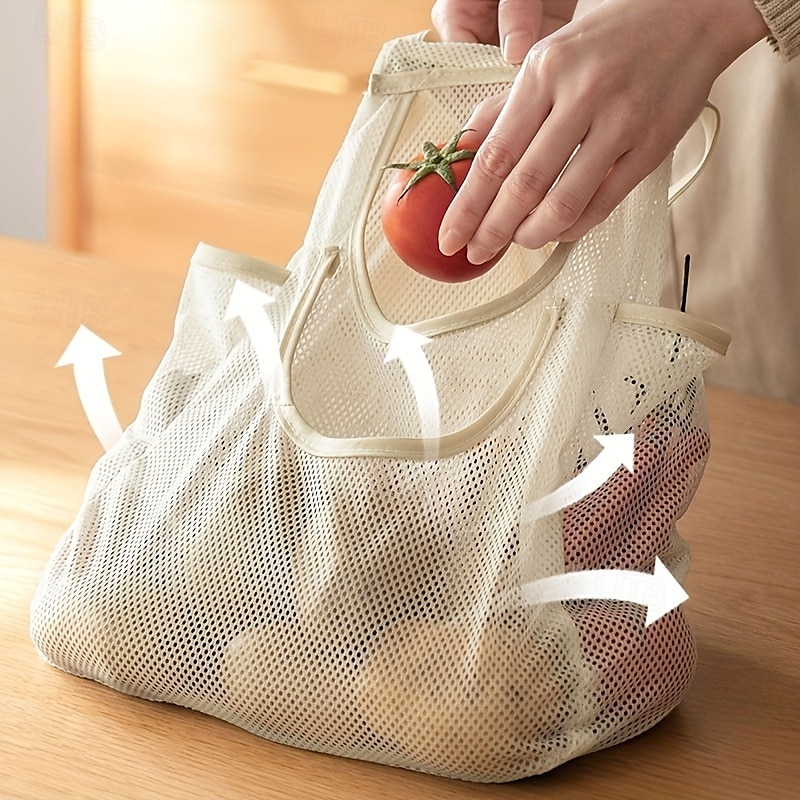 2er-Pack Aufbewahrungsbeutel zum Aufhängen an der Wand – multifunktionale Netzbeutel zur Aufbewahrung von Lebensmitteln, Obst- und Gemüse-Küchenorganizer, langlebig und praktisch 2025 - $10.99 –P5