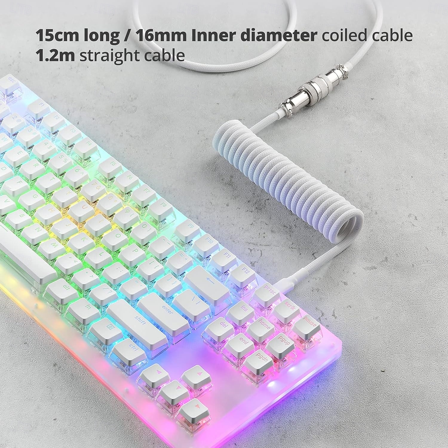 Keyboard Coiled USB C Cable for Gaming Keyboard Double-Sleeved Mechanical Keyboard Cable with Detachable Metal Aviator 1.5M USB-C to USB-A 2025 - $27.99 –P4