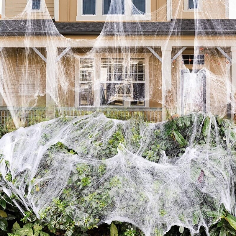 300 g halloween-dekorasjoner kunstig edderkoppnett stretchy spindelvev skummel fest halloween-dekorasjon for rekvisitter for bar hjemsøkt hus 2025 - $11.99 –P5