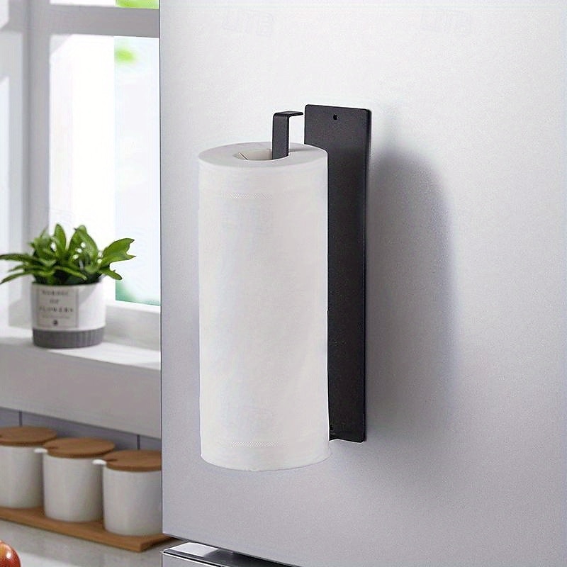 Magnetic Wrought Iron Paper Towel Holder – Punch-Free Kitchen Storage Rack for Refrigerator & RV, Fits Most Rolls, Plastic Wrap & Towels 2025 - $9.49 –P7
