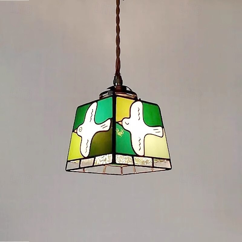 Lampe suspendue à LED blanc chaud 12,5 cm 1 lumière japonaise rétro colombe de la paix verre simplicité créative lumière d'ambiance décorative pour chambre à coucher salle à manger 110-240v de 2025 ? $143.99 –P2