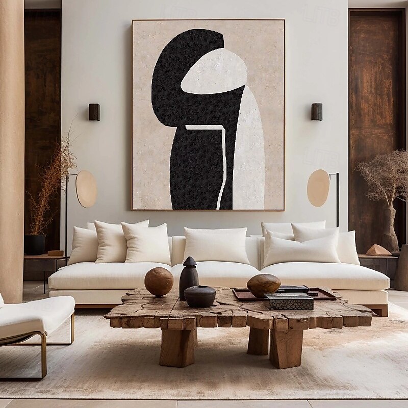 met de hand geschilderde abstracte zwarte schilderijen met de hand geschilderde abstracte zwarte schilderijen op canvas rijke textuur acrylverf moderne muurkunst handgeschilderde kunstwerken voor 2025 - $108.99 –P1