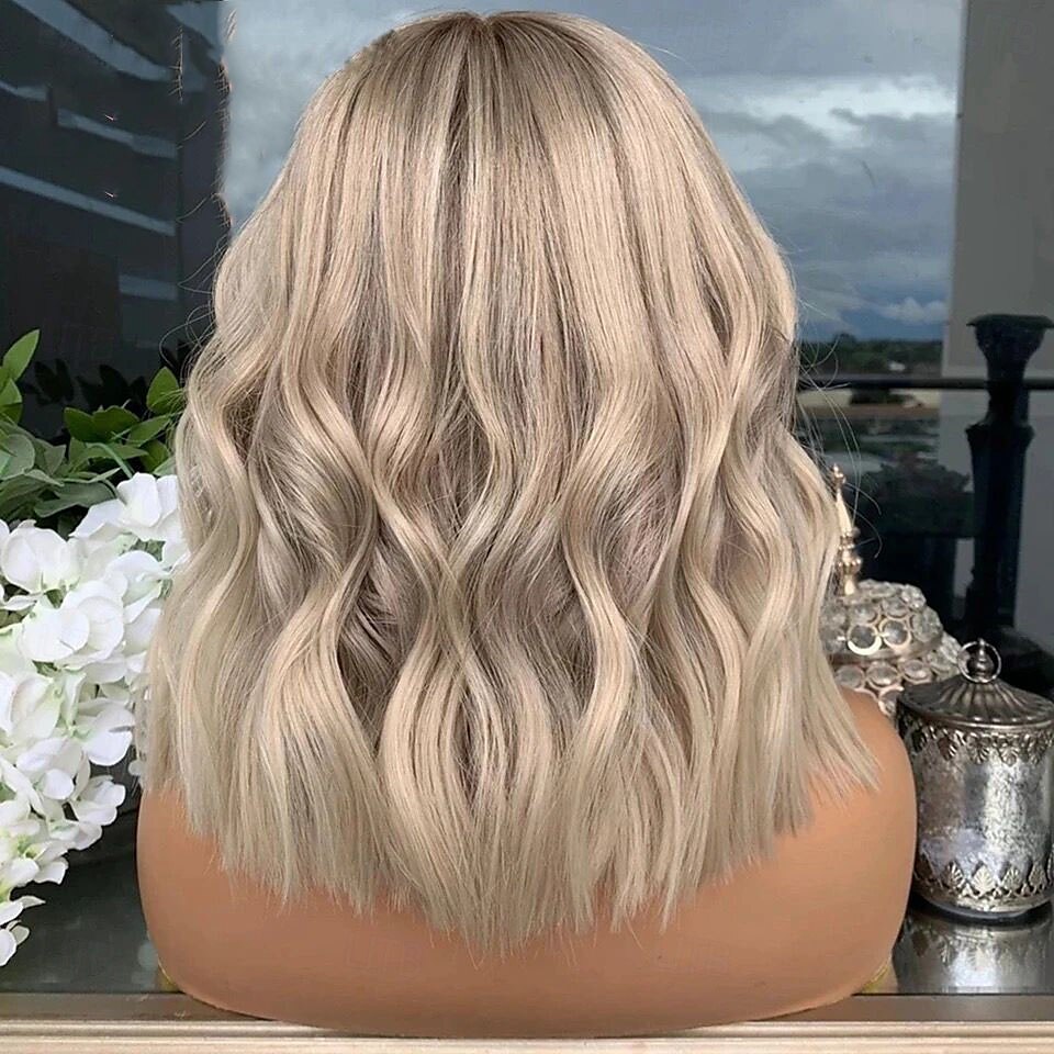 Onverwerkt maagd haar 4x13 Sluiting Pruik Korte bob Braziliaans haar Golvend Meerkleurig Pruik 130% 150% Haardichtheid Haar met highlights / balayage Natuurlijke haarlijn lijmloze Voor Dames Kort 2025 - $216.79 –P5