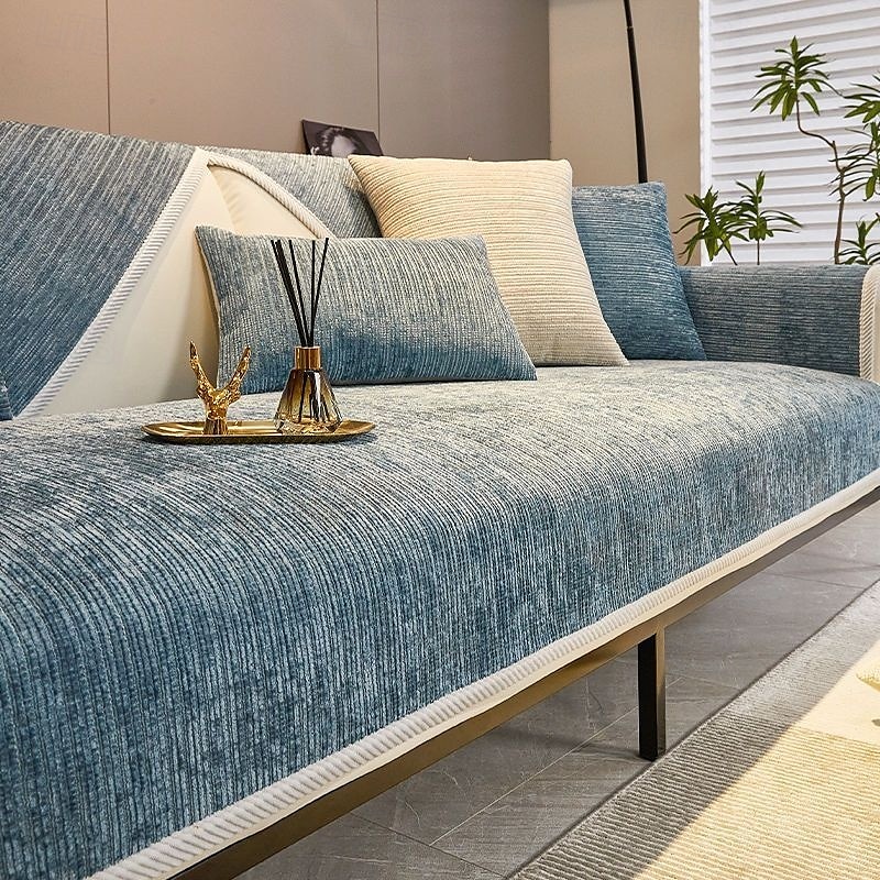 set di cuscini per divano in ciniglia moderno design semplice ed elegante in grigio quattro stagioni universale lussuoso copridivano antiscivolo perfetto per un look elegante e sofisticato del 2025 a $19.49 –P8