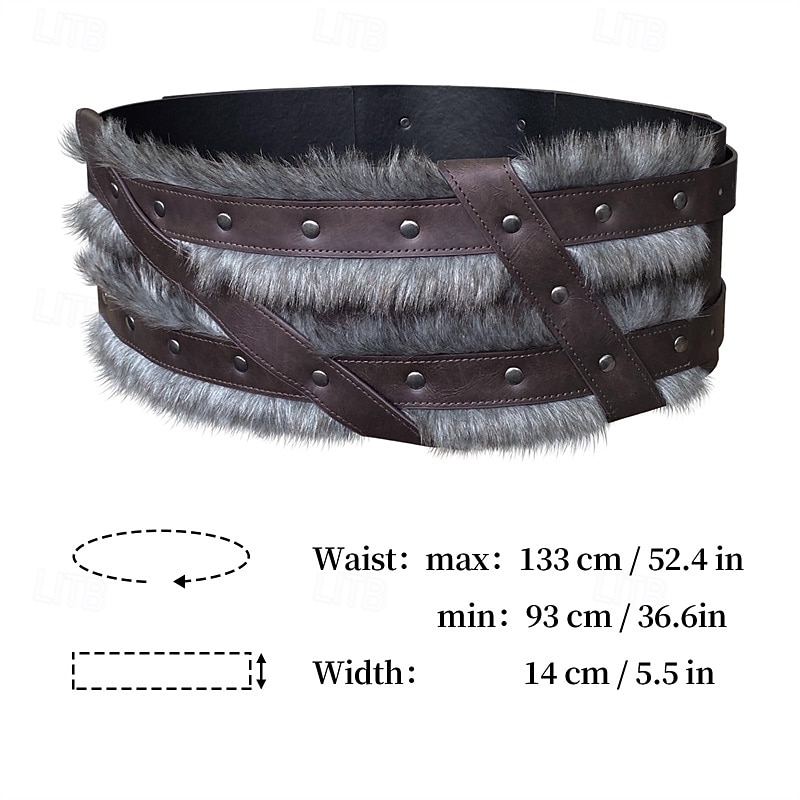 Middeleeuws Renaissance 17e eeuw Gemaskerd Bal Ceintuur Viking Kostuum Voor heren Viking Carnaval Maskerade Renaissance beurs LARP Ren Faire Volwassenen Ceintuur 2026 - $35.99 –P12