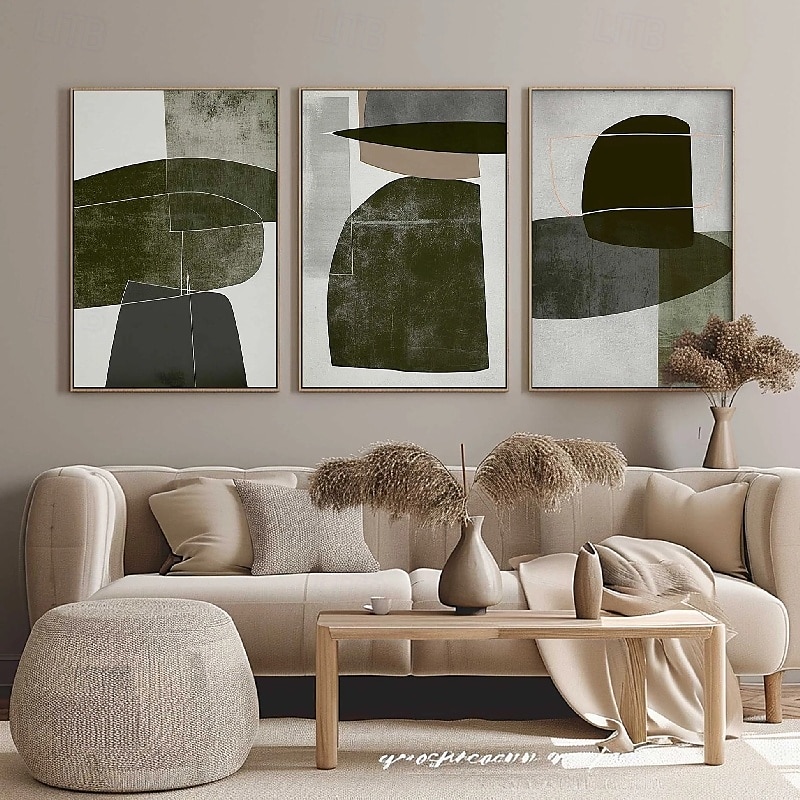 Ölgemälde handgemachtes abstraktes großes grünes Ölgemälde handgemalte Wandkunst beiges Ölgemälde handgemachtes großes grünes minimalistisches Kunstwerk Wandkunst Gemälde für Schlafzimmerdekoration 2025 - $116.99 –P2