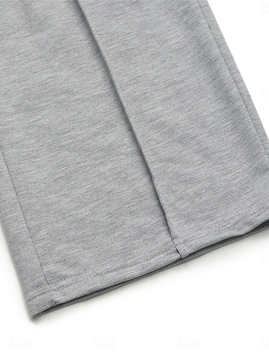 Dam Joggingbyxor Kinesiska Mode Streetwear Fullängd Hög midja Slät Ficka Elastiskt midjeband Bekväm Mjuk Microelastisk Utomhus Gata Grå Höst Vinter Normal 2026 - $29.99 –P8