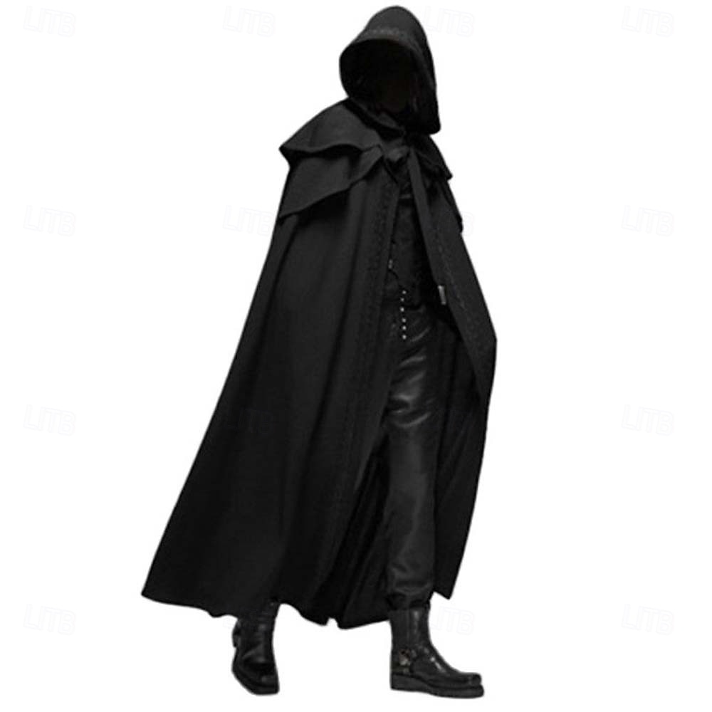 Retro Vintage Punk e gótico Medieval manto com capuz Xales Ranger Elfo Côr Sólida Fantasia Homens Mulheres Celta Viking Fantasia Dia Das Bruxas Carnaval Baile de Máscaras Festa / Noite Adulto Capa de 2025 por $35.99 –P7