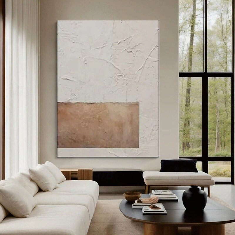 große Größe handgemaltes Ölgemälde handgemachtes beige braunes Gemälde braunes Wabi Sabi Kunstwerk strukturiertes Ölgemälde beige Ölgemälde braun abstraktes Ölgemälde Leinwandkunst moderne Dekorkunst 2025 - $125.99 –P6